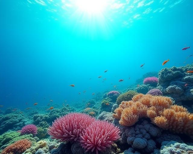 澄み切った海とサンゴ礁